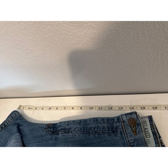 The Scrappy Camper Womens Jeans XXL Upcycled Valentines Hearts Quilted Festival - Picture 9 of 12